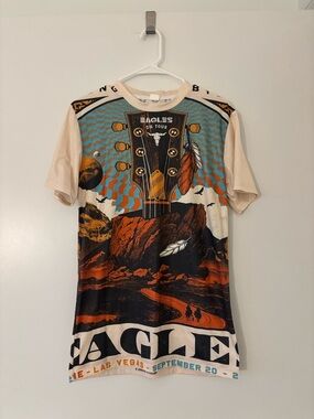 Tour Graphic Tee - Beige/Orange Multi
